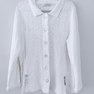 Willow White Cardigan 100% Cotton Women’s size XL